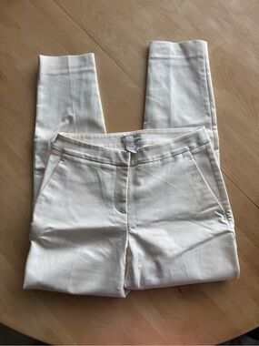 H&M Cream Slim-Fit Trousers